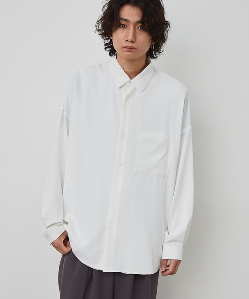 JUNRED(ジュンレッド)の「オーバーサイズドレープシャツ(シャツ/ブラウス・メンズ・ホワイト/ブラック/ブルー系その他4/グリーン系その他・S/M/L)」の17枚目の写真