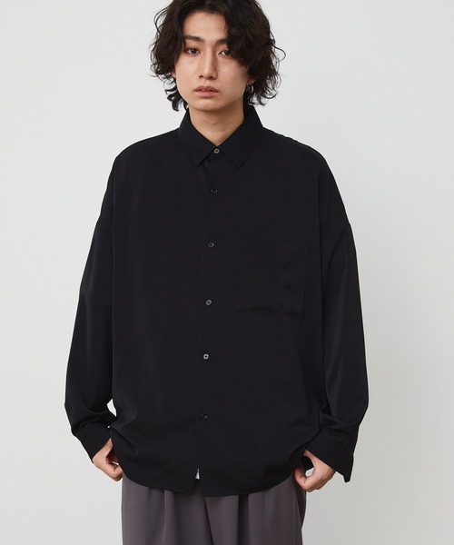 JUNRED(ジュンレッド)の「オーバーサイズドレープシャツ(シャツ/ブラウス・メンズ・ホワイト/ブラック/ブルー系その他4/グリーン系その他・S/M/L)」の13枚目の写真