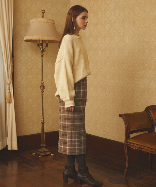 PURIL（ピュリル）の「【PURIL】刺繍ロゴモックネックボリュームニット（ニット/セーター・レディース・ブラック/ブラウン/ブルー/アイボリー・S/M）」の22枚目の写真