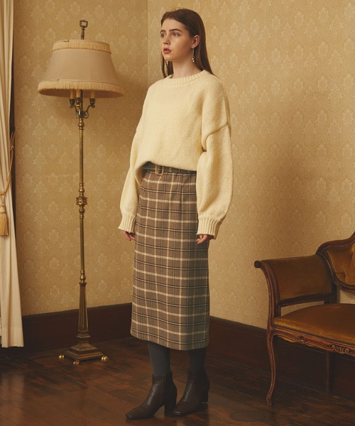 PURIL（ピュリル）の「【PURIL】刺繍ロゴモックネックボリュームニット（ニット/セーター・レディース・ブラック/ブラウン/ブルー/アイボリー・S/M）」の21枚目の写真