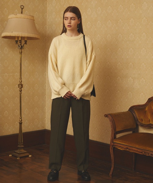 PURIL（ピュリル）の「【PURIL】刺繍ロゴモックネックボリュームニット（ニット/セーター・レディース・ブラック/ブラウン/ブルー/アイボリー・S/M）」の20枚目の写真