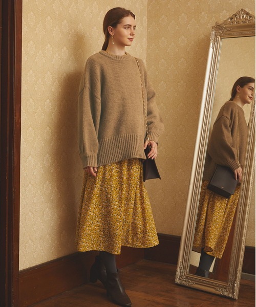 PURIL（ピュリル）の「【PURIL】刺繍ロゴモックネックボリュームニット（ニット/セーター・レディース・ブラック/ブラウン/ブルー/アイボリー・S/M）」の10枚目の写真