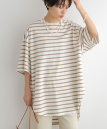 AMERICAN HOLIC | 裾ラウンド5分袖カットチュニック(Tシャツ/カットソー)