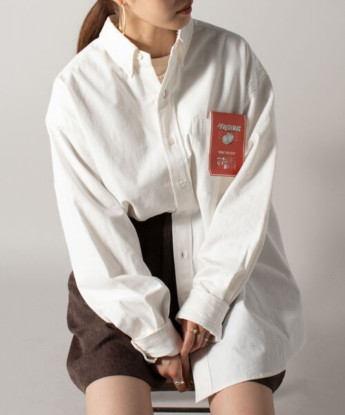 FREDY MAC（フレディーマック）の「【FREDYMAC ”SUNDAY TOOLS WEAR”】ツイルオーバーシャツ（シャツ/ブラウス・メンズ・ネイビー/オフホワイト/オレンジ/ライトパープル・MEDIUM/LARGE）」の5枚目の写真