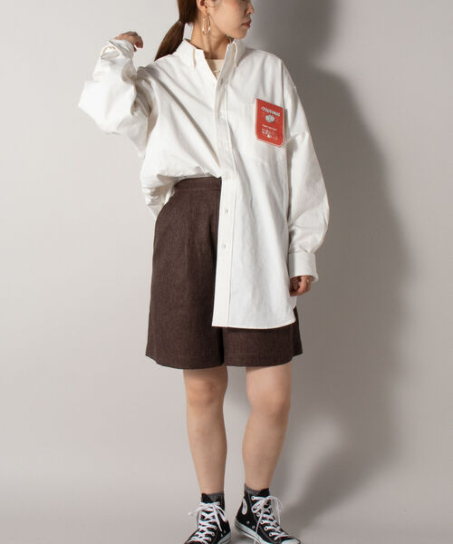 FREDY MAC（フレディーマック）の「【FREDYMAC ”SUNDAY TOOLS WEAR”】ツイルオーバーシャツ（シャツ/ブラウス・メンズ・ネイビー/オフホワイト/オレンジ/ライトパープル・MEDIUM/LARGE）」の6枚目の写真