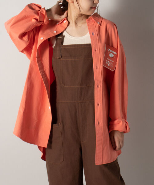 FREDY MAC（フレディーマック）の「【FREDYMAC ”SUNDAY TOOLS WEAR”】ツイルオーバーシャツ（シャツ/ブラウス・メンズ・ネイビー/オフホワイト/オレンジ/ライトパープル・MEDIUM/LARGE）」の8枚目の写真