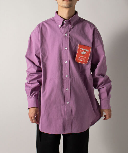 FREDY MAC（フレディーマック）の「【FREDYMAC ”SUNDAY TOOLS WEAR”】ツイルオーバーシャツ（シャツ/ブラウス・メンズ・ネイビー/オフホワイト/オレンジ/ライトパープル・MEDIUM/LARGE）」の13枚目の写真
