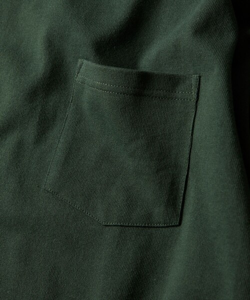 FREAK'S STORE（フリークスストア）の「WEB限定 ビッグシルエット マックスウェイト ロングスリーブ クルーネックTシャツ/ロンT/ヘビーウェイト（Tシャツ/カットソー・メンズ・ブラウン/ダークグリーン/ホワイト/ブラック/グレイッシュベージュ/杢グレー・SMALL/LARGE/MEDIUM）」の10枚目の写真