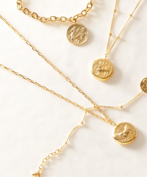 VERMEIL par iena(ヴェルメイユパーイエナ)の「【MARIHA/マリハ】Ancient Memories Horse レクタングルチェーン(ネックレス・レディース・ゴールド・FREE)」の4枚目の写真