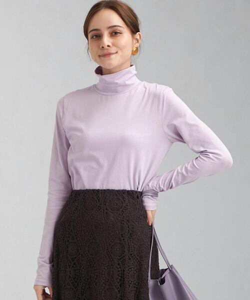 green label relaxing(グリーンレーベルリラクシング)の「ベアテン タートル プルオーバー カットソー(Tシャツ/カットソー・レディース・ターコイズブルー/ブラック/オフホワイト/ライラック・FREE)」の4枚目の写真