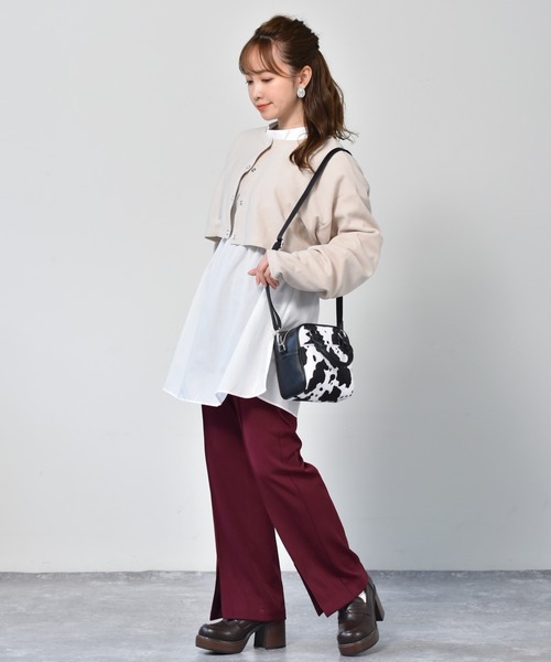 ems excite（エムズエキサイト）の「柄スクエアBAG（ボストンバッグ・レディース・ホワイト系その他/ブラウン系その他/アニマル・FREE）」の6枚目の写真