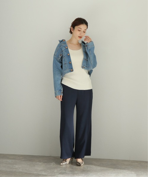 Noble（ノーブル）の「ソフトスクエアーネックニットタンク◆（ニット/セーター・レディース・ブラック/ホワイト/ベージュ・FREE）」の16枚目の写真