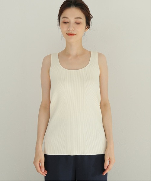 Noble（ノーブル）の「ソフトスクエアーネックニットタンク◆（ニット/セーター・レディース・ブラック/ホワイト/ベージュ・FREE）」の4枚目の写真