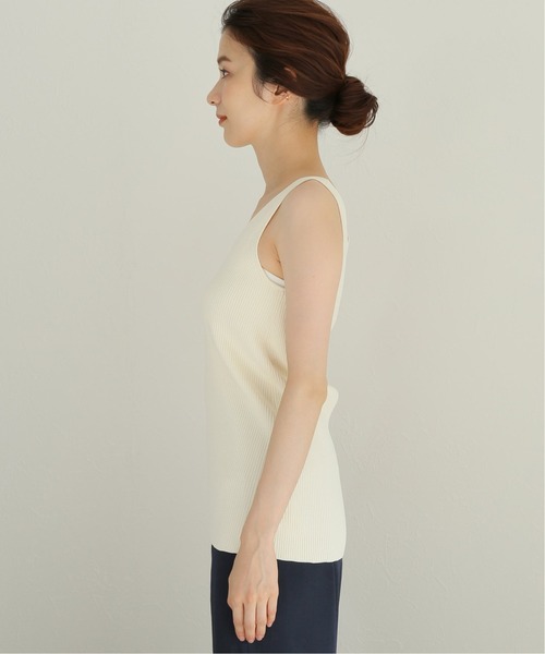 Noble（ノーブル）の「ソフトスクエアーネックニットタンク◆（ニット/セーター・レディース・ブラック/ホワイト/ベージュ・FREE）」の5枚目の写真