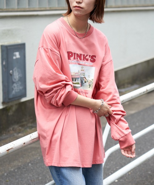 CIAOPANIC TYPY（チャオパニックティピー）の「PINKSフォトプリントロンTee（Tシャツ/カットソー・メンズ・ホワイト/ブラック/ピンク・S/M/L）」の5枚目の写真