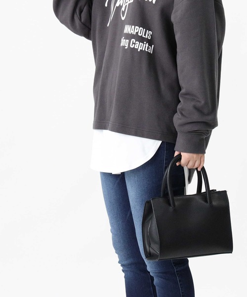 HONEYSUCKLE ROSE（ハニーサックルローズ）の「【HONEYSUCKLE ROSE】ラウンドビッグシルエットロンT（Tシャツ/カットソー・レディース・ライトブラウン/ホワイト/ブラック・M/L/S）」の17枚目の写真