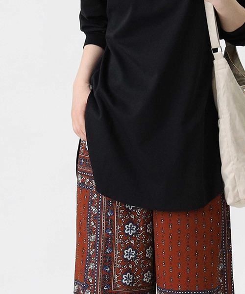 HONEYSUCKLE ROSE（ハニーサックルローズ）の「【HONEYSUCKLE ROSE】ラウンドビッグシルエットロンT（Tシャツ/カットソー・レディース・ライトブラウン/ホワイト/ブラック・M/L/S）」の19枚目の写真