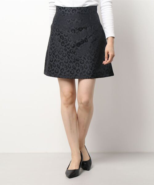 lilLilly（リルリリー）の「レオパードジャガードスカート（スカート・レディース・ブラック/アイボリー・SMALL/MEDIUM）」の22枚目の写真