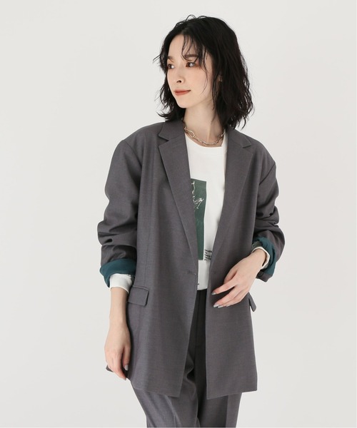 JOINT WORKS(ジョイントワークス)の「J-TRギャバ 1Bダブルジャケット(テーラードジャケット・レディース・チャコールグレー/ネイビー・FREE)」の13枚目の写真