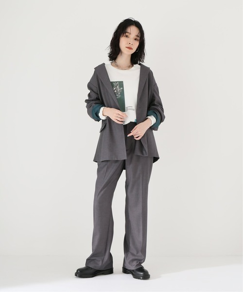 JOINT WORKS(ジョイントワークス)の「J-TRギャバ 1Bダブルジャケット(テーラードジャケット・レディース・チャコールグレー/ネイビー・FREE)」の17枚目の写真