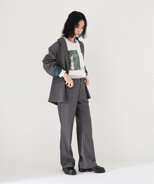 JOINT WORKS(ジョイントワークス)の「J-TRギャバ 1Bダブルジャケット(テーラードジャケット・レディース・チャコールグレー/ネイビー・FREE)」の10枚目の写真