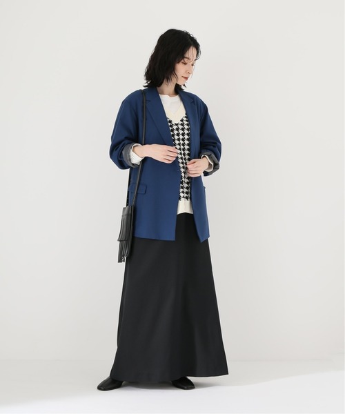 JOINT WORKS(ジョイントワークス)の「J-TRギャバ 1Bダブルジャケット(テーラードジャケット・レディース・チャコールグレー/ネイビー・FREE)」の7枚目の写真