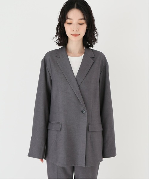 JOINT WORKS(ジョイントワークス)の「J-TRギャバ 1Bダブルジャケット(テーラードジャケット・レディース・チャコールグレー/ネイビー・FREE)」の14枚目の写真
