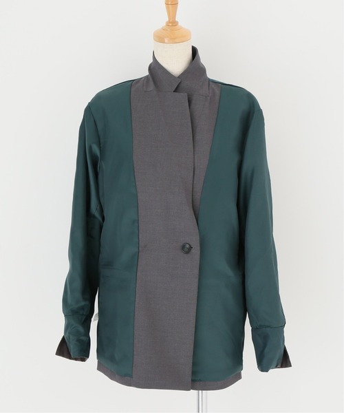 JOINT WORKS(ジョイントワークス)の「J-TRギャバ 1Bダブルジャケット(テーラードジャケット・レディース・チャコールグレー/ネイビー・FREE)」の9枚目の写真