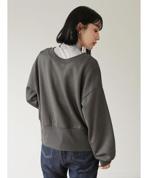 Green Parks(グリーンパークス)の「・novem9 シアーハイネックプルオーバー*(Tシャツ/カットソー・レディース・ベージュ/グレー/ライトカーキ/グレイッシュベージュ・FREE)」の12枚目の写真