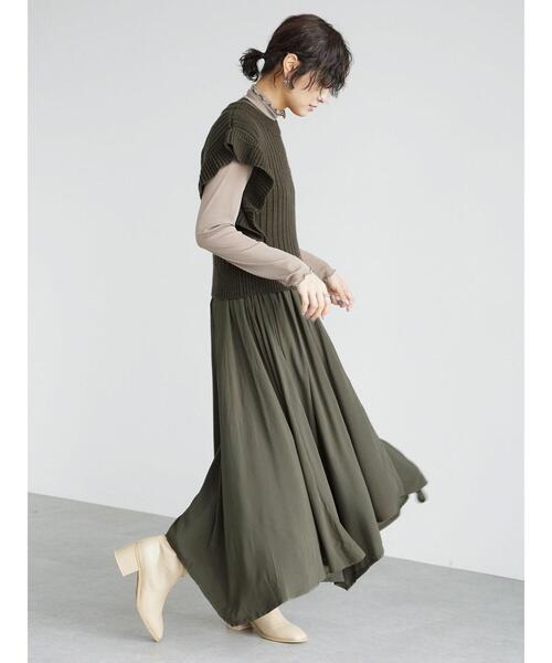 Green Parks(グリーンパークス)の「・novem9 シアーハイネックプルオーバー*(Tシャツ/カットソー・レディース・ベージュ/グレー/ライトカーキ/グレイッシュベージュ・FREE)」の13枚目の写真