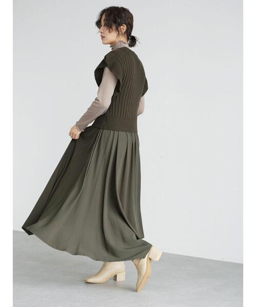Green Parks(グリーンパークス)の「・novem9 シアーハイネックプルオーバー*(Tシャツ/カットソー・レディース・ベージュ/グレー/ライトカーキ/グレイッシュベージュ・FREE)」の14枚目の写真
