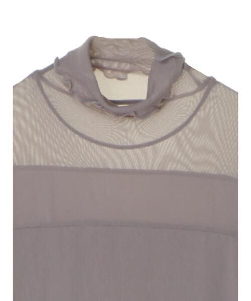 Green Parks(グリーンパークス)の「・novem9 シアーハイネックプルオーバー*(Tシャツ/カットソー・レディース・ベージュ/グレー/ライトカーキ/グレイッシュベージュ・FREE)」の16枚目の写真