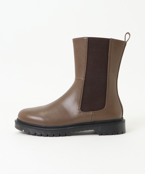 ikka（イッカ）の「ミドルサイドゴアタンクブーツ（ブーツ・レディース・ブラック/グレー/ベージュ・M/L）」の12枚目の写真