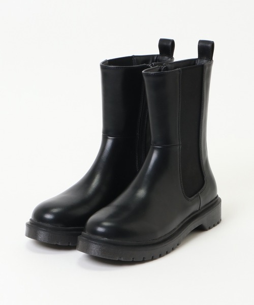 ikka（イッカ）の「ミドルサイドゴアタンクブーツ（ブーツ・レディース・ブラック/グレー/ベージュ・M/L）」の7枚目の写真