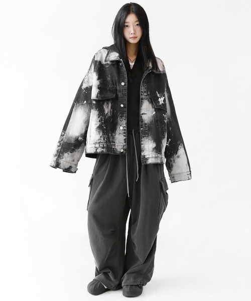 Misobi スノーウォッシュデニムジャケット minsobi デニムジャケット gジャン スノーウォッシュデニム