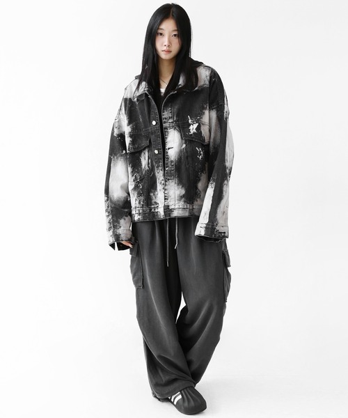 ケミカルウォッシュデニムジャケット（デニムジャケット）｜minsobi