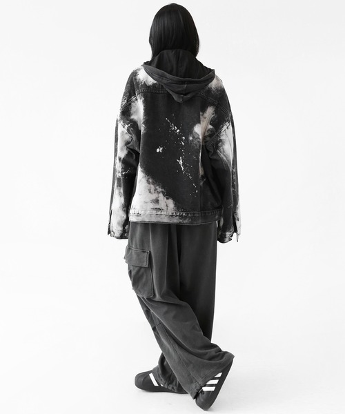 Misobi スノーウォッシュデニムジャケット minsobi デニムジャケット gジャン スノーウォッシュデニム