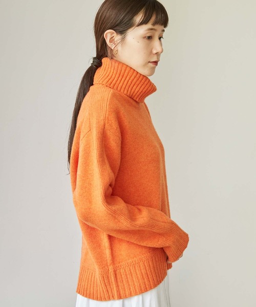 note et silence （ノートエシロンス）の「COLCHIS 5Gタートルプルオーバー（ニット/セーター・レディース・オレンジ/ベージュ/グレー/ブルー・FREE）」の4枚目の写真