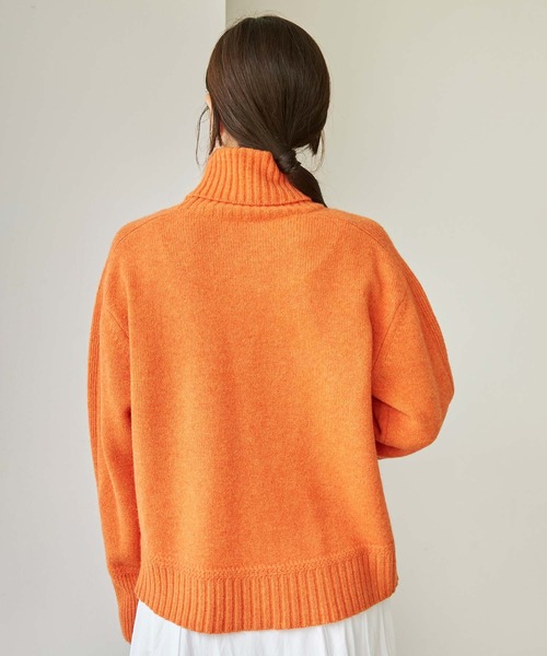 note et silence （ノートエシロンス）の「COLCHIS 5Gタートルプルオーバー（ニット/セーター・レディース・オレンジ/ベージュ/グレー/ブルー・FREE）」の7枚目の写真