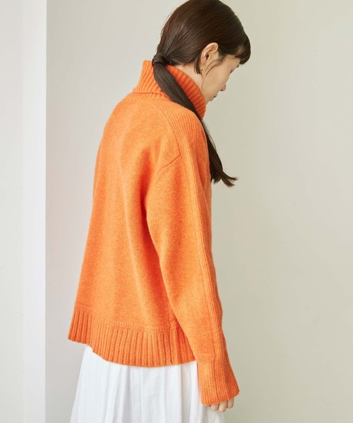 note et silence （ノートエシロンス）の「COLCHIS 5Gタートルプルオーバー（ニット/セーター・レディース・オレンジ/ベージュ/グレー/ブルー・FREE）」の8枚目の写真