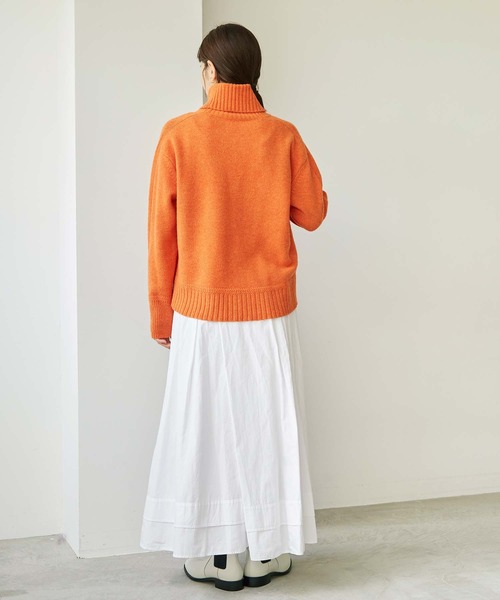 note et silence （ノートエシロンス）の「COLCHIS 5Gタートルプルオーバー（ニット/セーター・レディース・オレンジ/ベージュ/グレー/ブルー・FREE）」の13枚目の写真