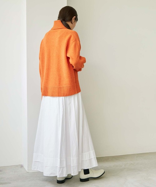 note et silence （ノートエシロンス）の「COLCHIS 5Gタートルプルオーバー（ニット/セーター・レディース・オレンジ/ベージュ/グレー/ブルー・FREE）」の14枚目の写真