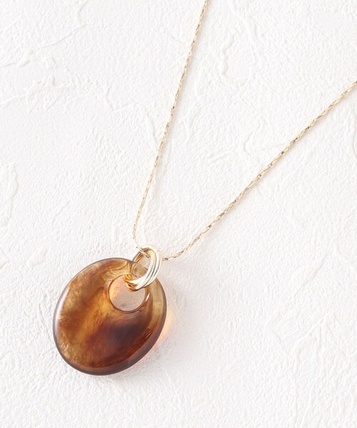 SHOO・LA・RUE（シューラルー）の「◆マーブルドロップネックレス（ネックレス・レディース・ダークブラウン/ナチュラル/グレー・00）」の3枚目の写真