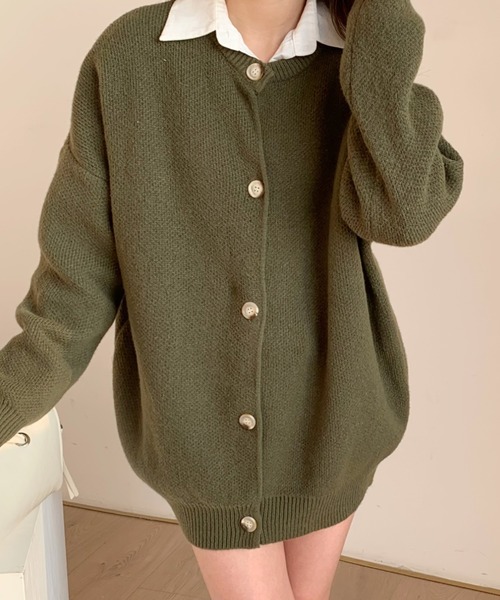 Diosfront（ディオスフロント）の「ボリュームスリーブビックシルエットカーディガン（カーディガン/ボレロ・レディース・ライトブルー/ブラック/ベージュ/ライトパープル/ネイビー/グレー/モカ/カーキ・FREE）」の20枚目の写真