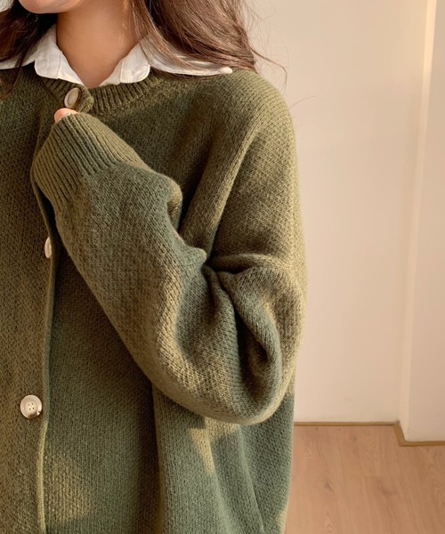 Diosfront（ディオスフロント）の「ボリュームスリーブビックシルエットカーディガン（カーディガン/ボレロ・レディース・ライトブルー/ブラック/ベージュ/ライトパープル/ネイビー/グレー/モカ/カーキ・FREE）」の15枚目の写真