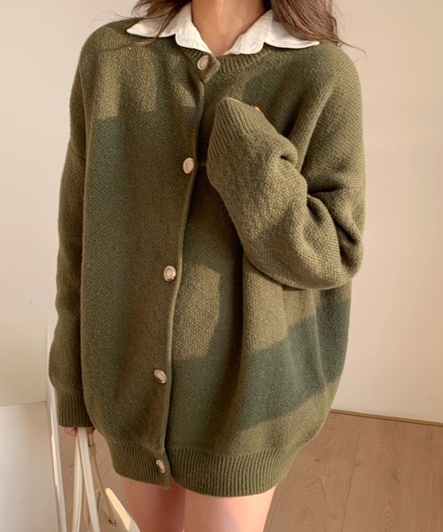 Diosfront（ディオスフロント）の「ボリュームスリーブビックシルエットカーディガン（カーディガン/ボレロ・レディース・ライトブルー/ブラック/ベージュ/ライトパープル/ネイビー/グレー/モカ/カーキ・FREE）」の16枚目の写真