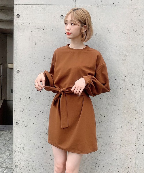 Voyage Titty Co ボリュームスリーブミニワンピース ワンピース Voyage Voyage ワンピース Titty Co ボヤージュ ティティーアンドコー のファッション