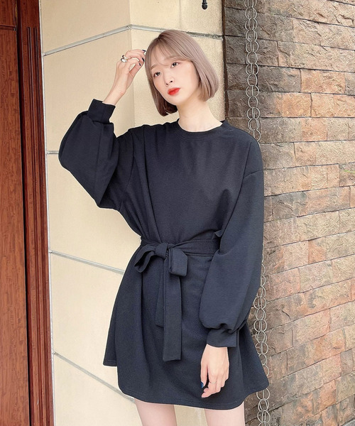 Voyage titty&Co.PETIT(ボヤージュティティアンドコープチ)の「【Voyage titty&Co. PETIT】ボリュームスリーブミニワンピース(ワンピース・レディース・ブラウン/オレンジ/ブラック・FREE)」の11枚目の写真