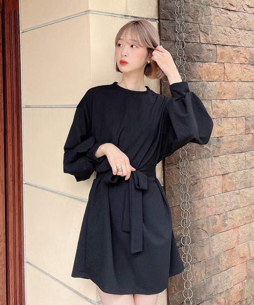 Voyage titty&Co.PETIT(ボヤージュティティアンドコープチ)の「【Voyage titty&Co. PETIT】ボリュームスリーブミニワンピース(ワンピース・レディース・ブラウン/オレンジ/ブラック・FREE)」の12枚目の写真