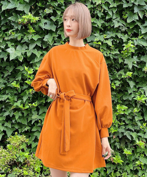 Voyage titty&Co.PETIT(ボヤージュティティアンドコープチ)の「【Voyage titty&Co. PETIT】ボリュームスリーブミニワンピース(ワンピース・レディース・ブラウン/オレンジ/ブラック・FREE)」の13枚目の写真